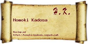 Homoki Kadosa névjegykártya